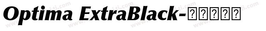 Optima ExtraBlack字体转换